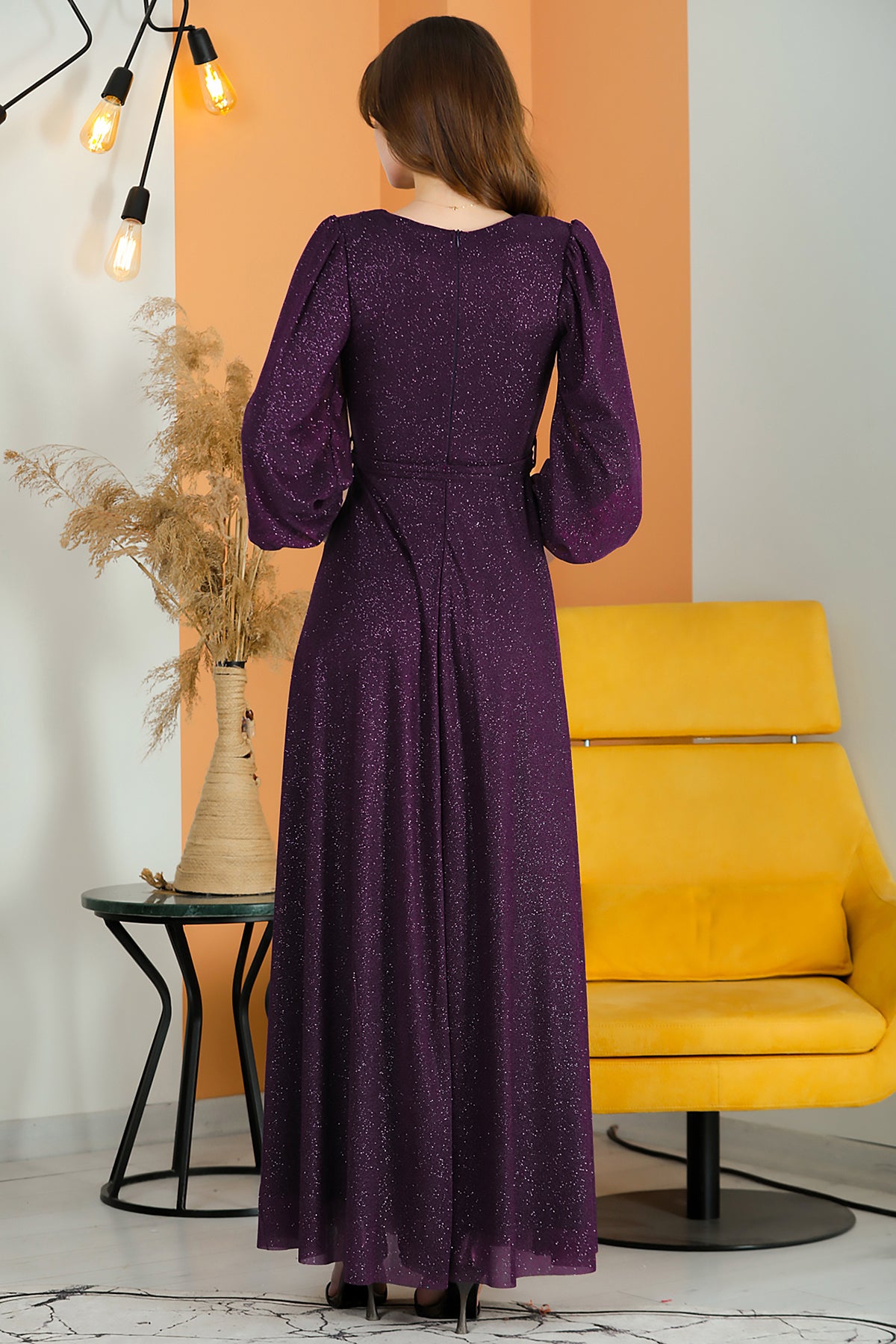 Lange maxi-jurk Trouwjurk voor dames - NYELB0553D9427K-M