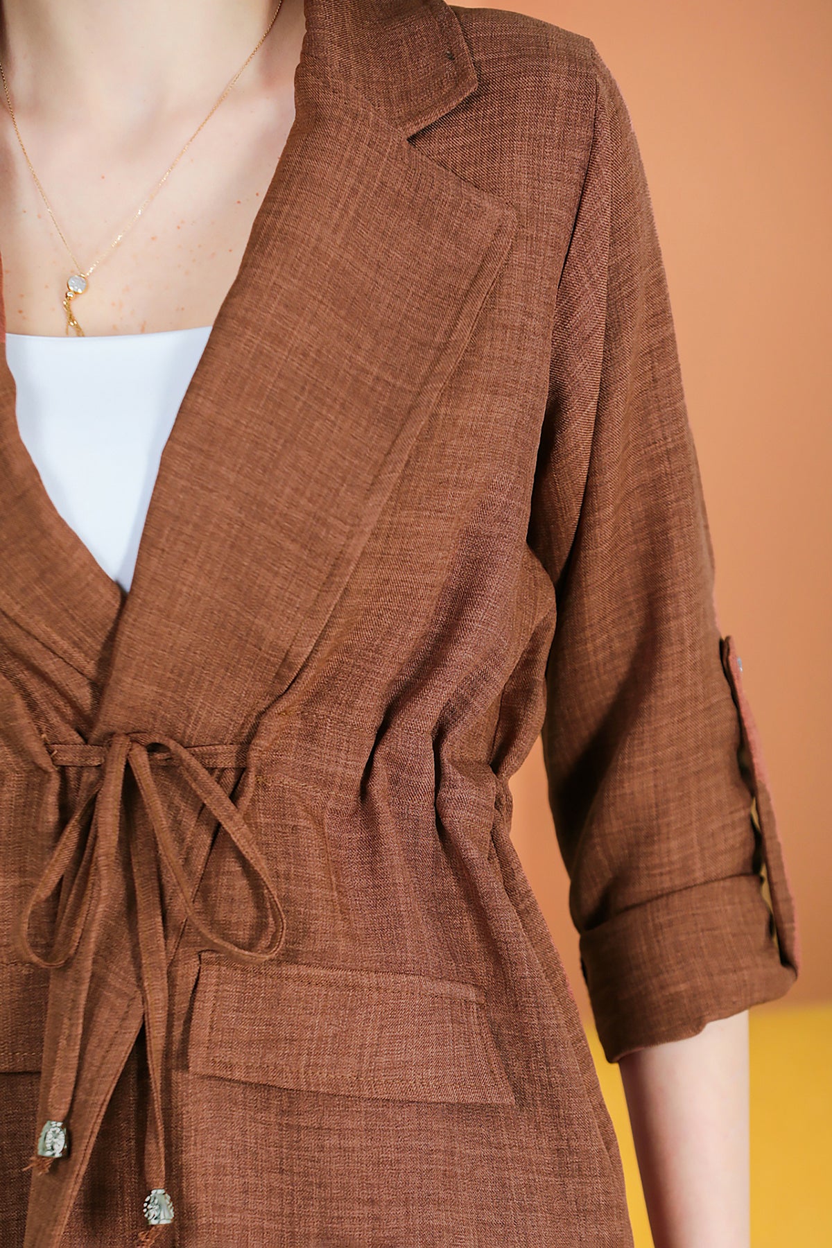 Zweiteiler Set Freizeit Eleganter Anzug Damen - NTKM0007D4723KHV