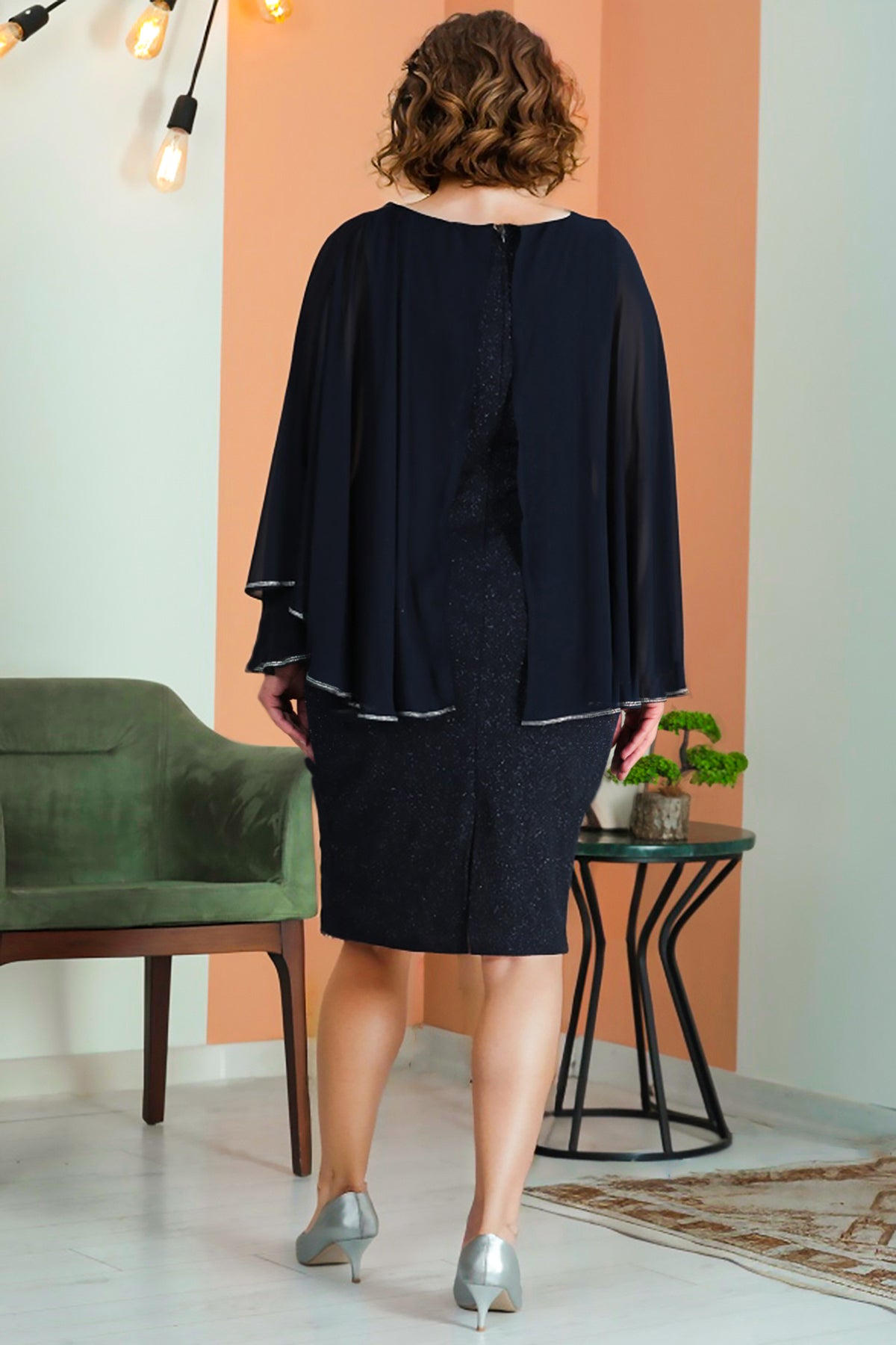 Damen Midikleid Sommerkleid Hochzeit für Größen NELB0553D9721LCV