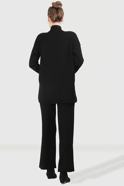 Knitted two-piece in black one size - NTKM0007K9017SYH