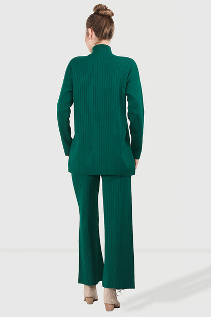 Gestrickter Zweiteiler in Grün Einheitsgröße  - NTKM0007K9017YŞL