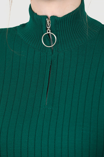 Gestrickter Zweiteiler in Grün Einheitsgröße  - NTKM0007K9017YŞL