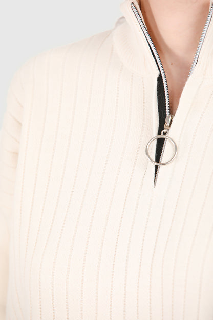 Gebreid tweedelig pak in beige one size - NTKM0007K9017TAS