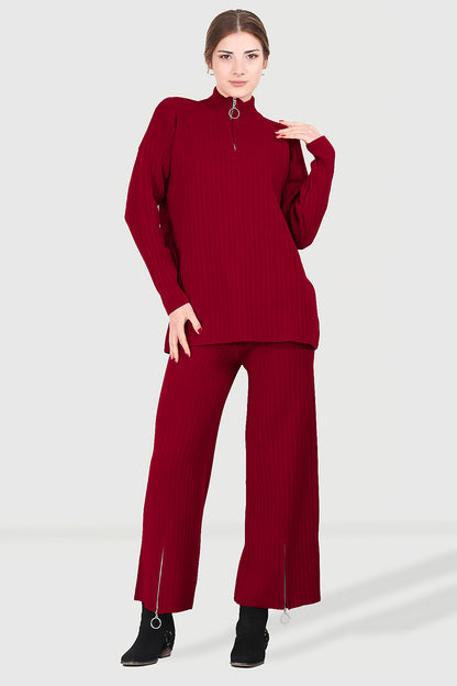 Dames gebreide set rood - NTKM0007K9017KRZ