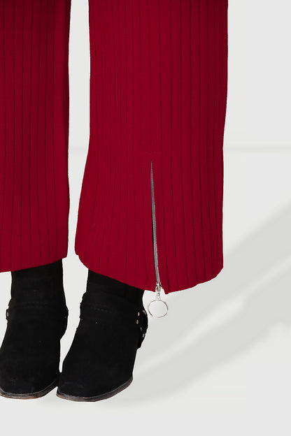 Dames gebreide set rood - NTKM0007K9017KRZ