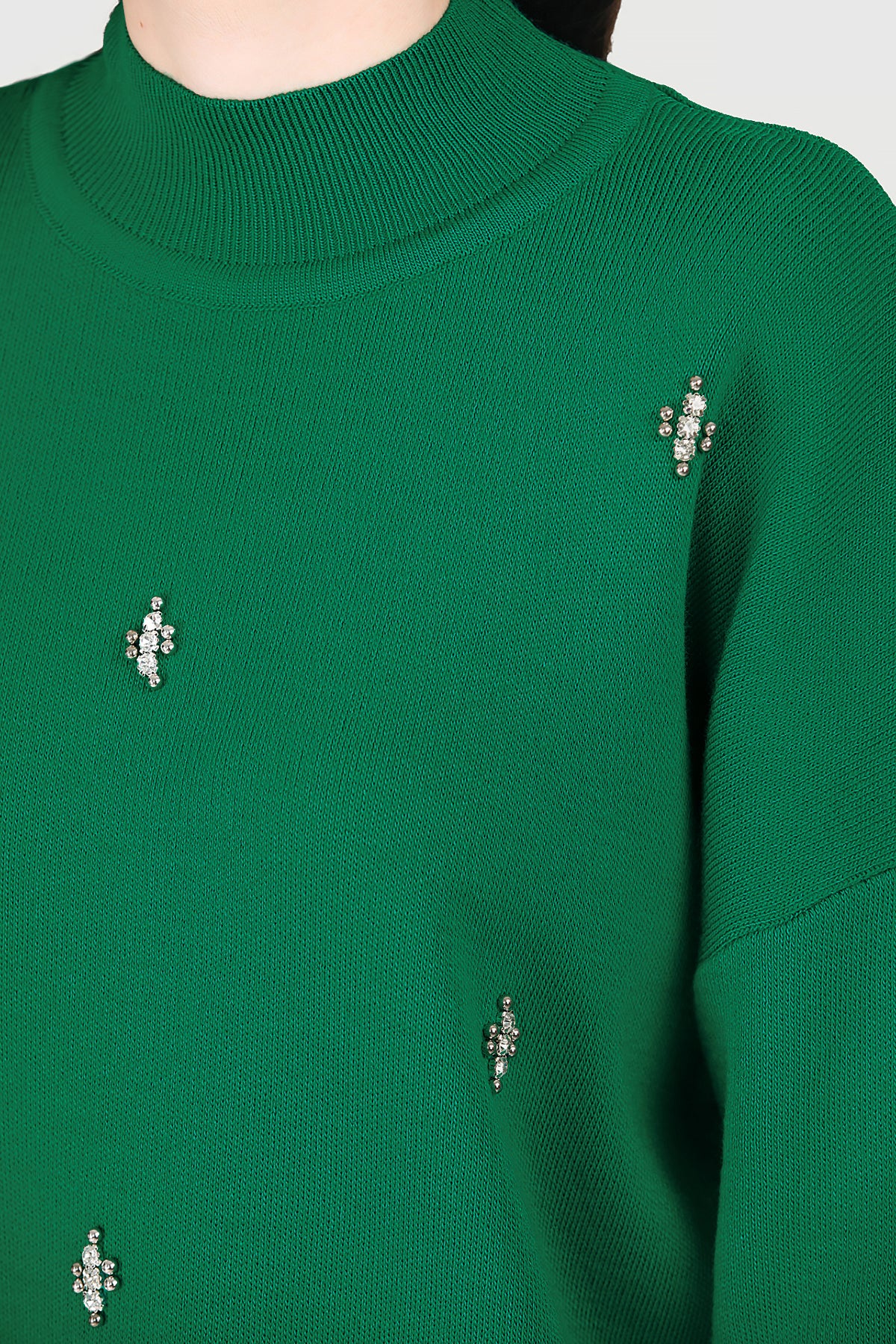 Knitted two-piece in green one size - NTKM0007K0110YŞL