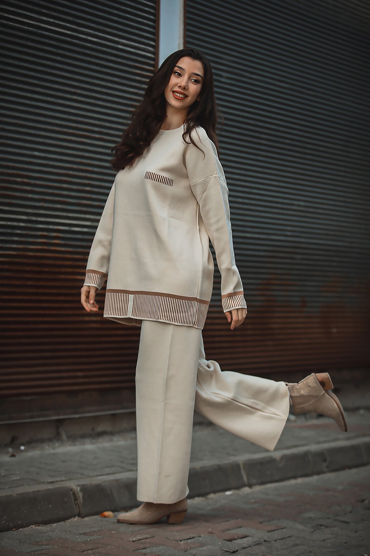 Gebreide damesset - NTKM0007K9015EKR