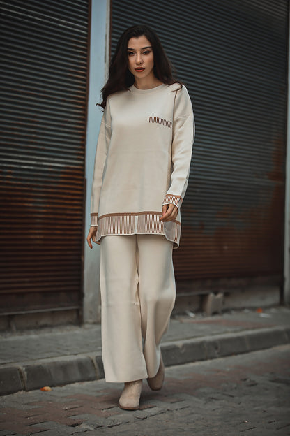 Gebreide damesset - NTKM0007K9015EKR