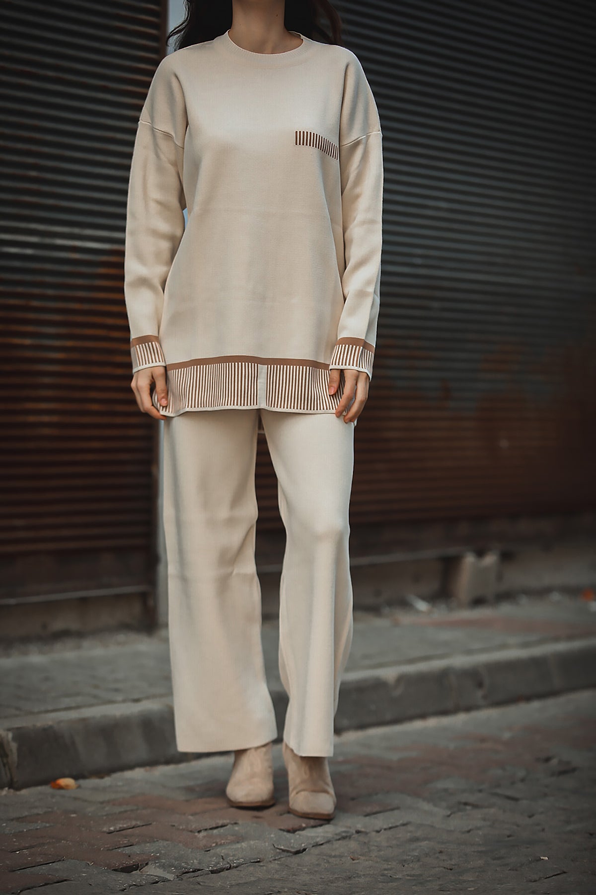 Gebreide damesset - NTKM0007K9015EKR