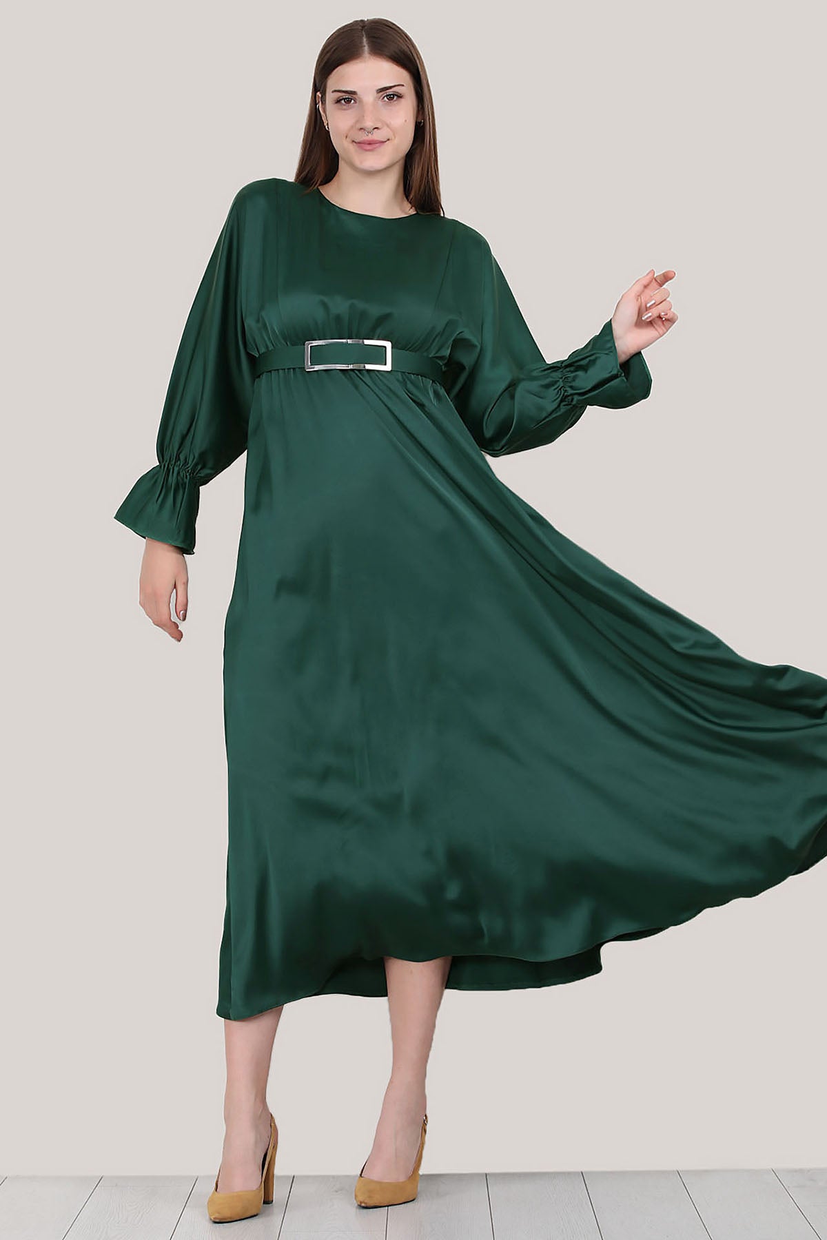 Langes Kleider Abaya Hijab Kleid Damen - NELB0007D7291ZMT