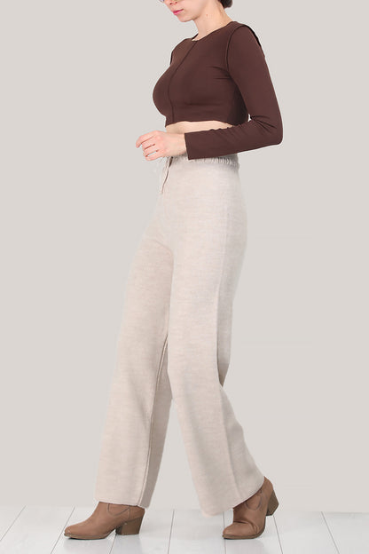 Damesbroek met wijde pijpen, één maat - NPNT0007K2017TAŞ