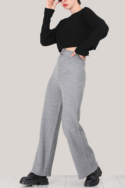 Damenhose mit weiten Beinen Einheitsgröße - NPNT0007D2016GRI