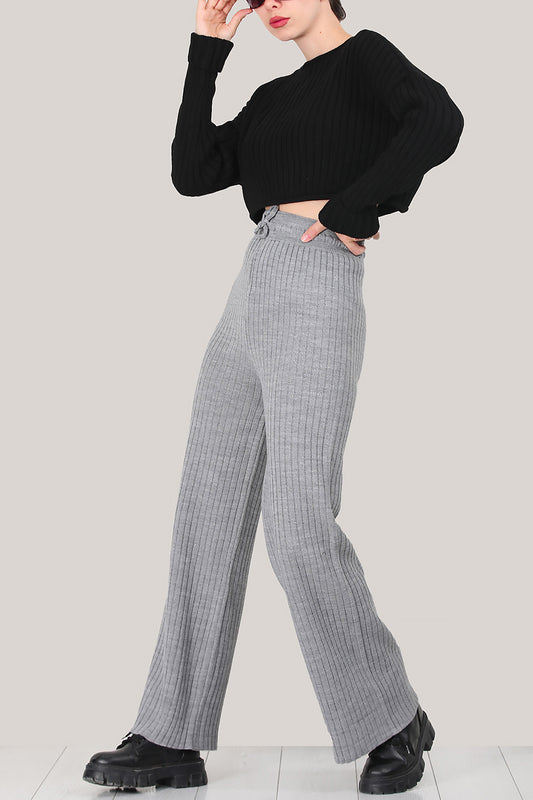 Damenhose mit weiten Beinen Einheitsgröße - NPNT0007D2016GRI