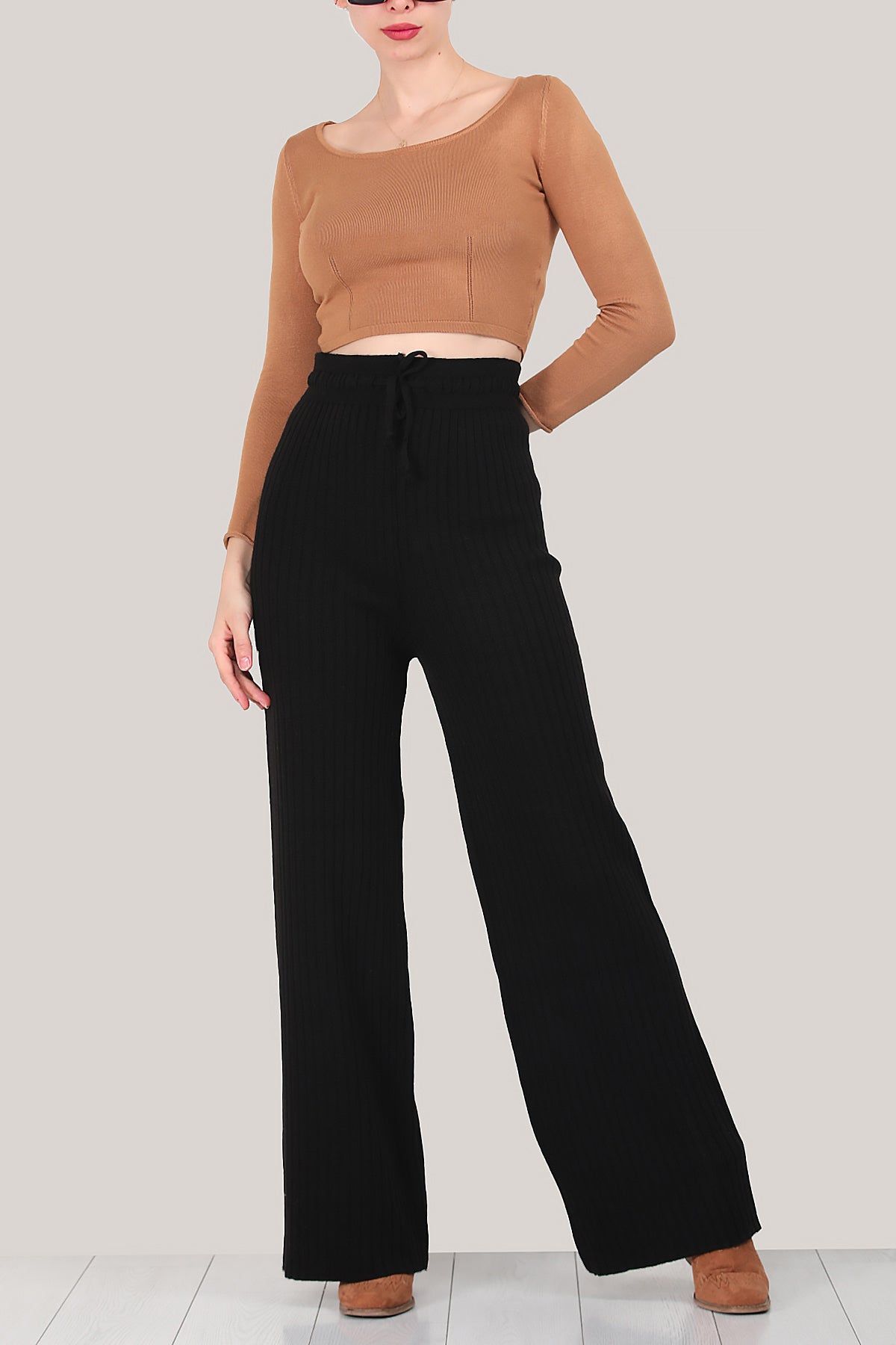 Damesbroek met wijde pijpen, one size - NPNT0007D2016SYH