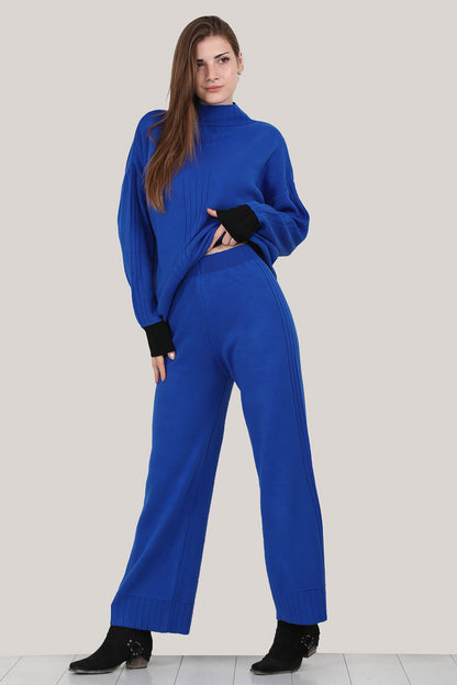 Gebreid tweedelig pak in donkerblauw one size - NTKM0007K9006SKS