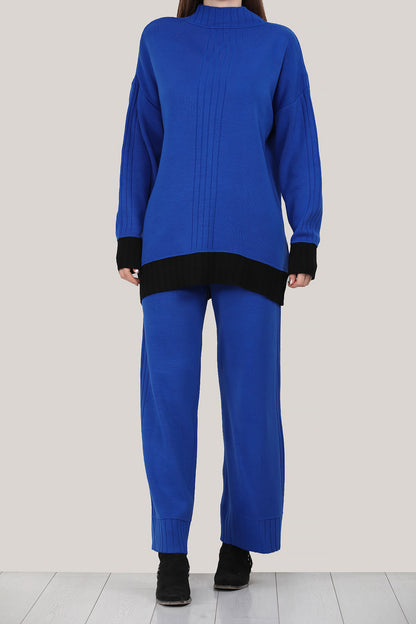 Gebreid tweedelig pak in donkerblauw one size - NTKM0007K9006SKS