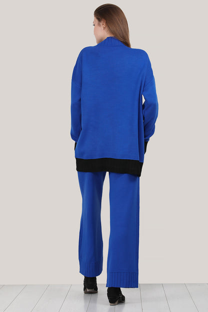 Gebreid tweedelig pak in donkerblauw one size - NTKM0007K9006SKS