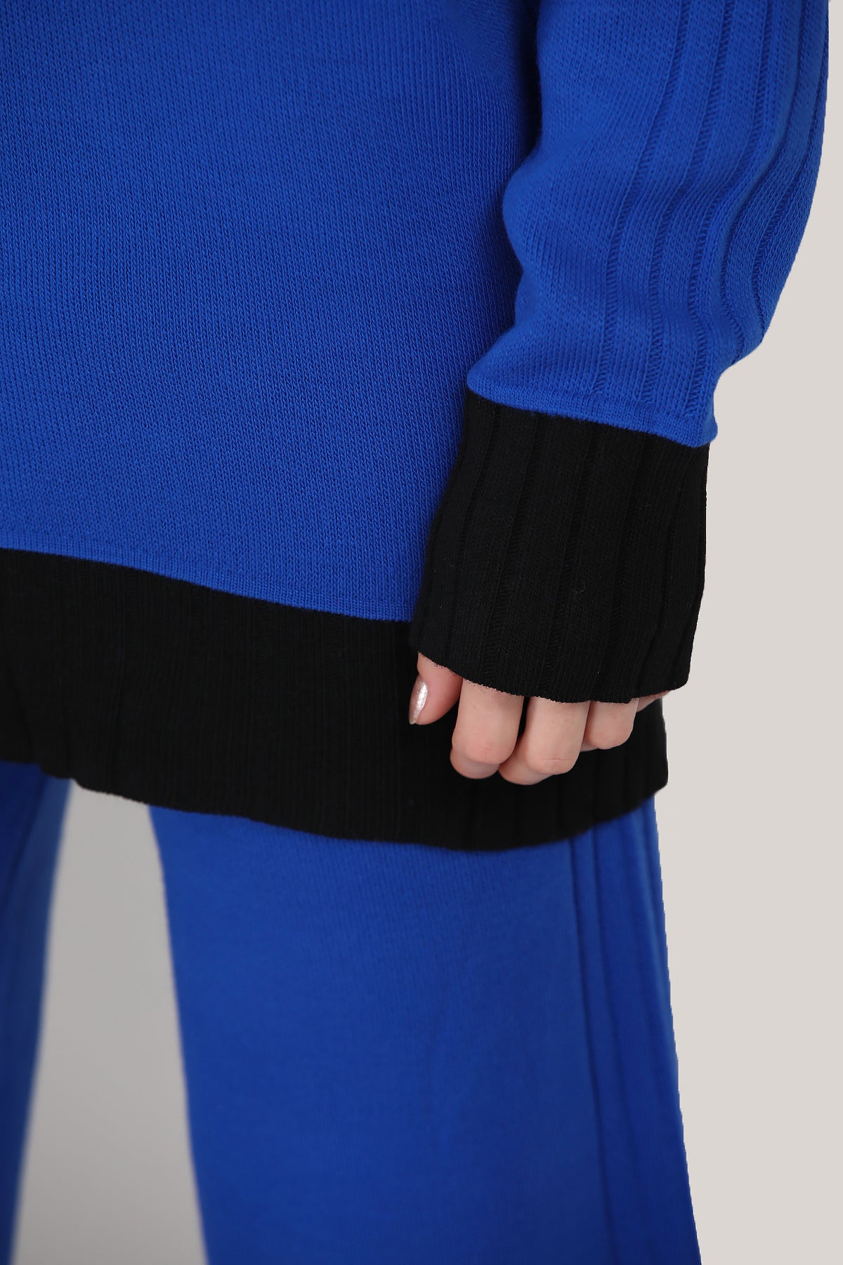 Gebreid tweedelig pak in donkerblauw one size - NTKM0007K9006SKS