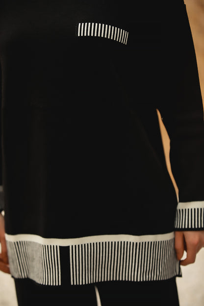 Knitted two-piece in black one size - NTKM0007K9015SYH