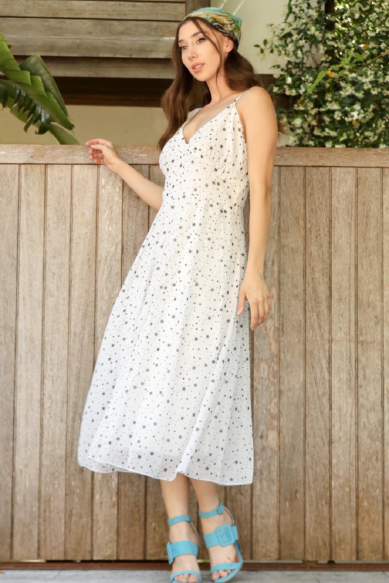 Damen Abendkleid Midikleid Schulterfrei - NELB0063Y2201DS1