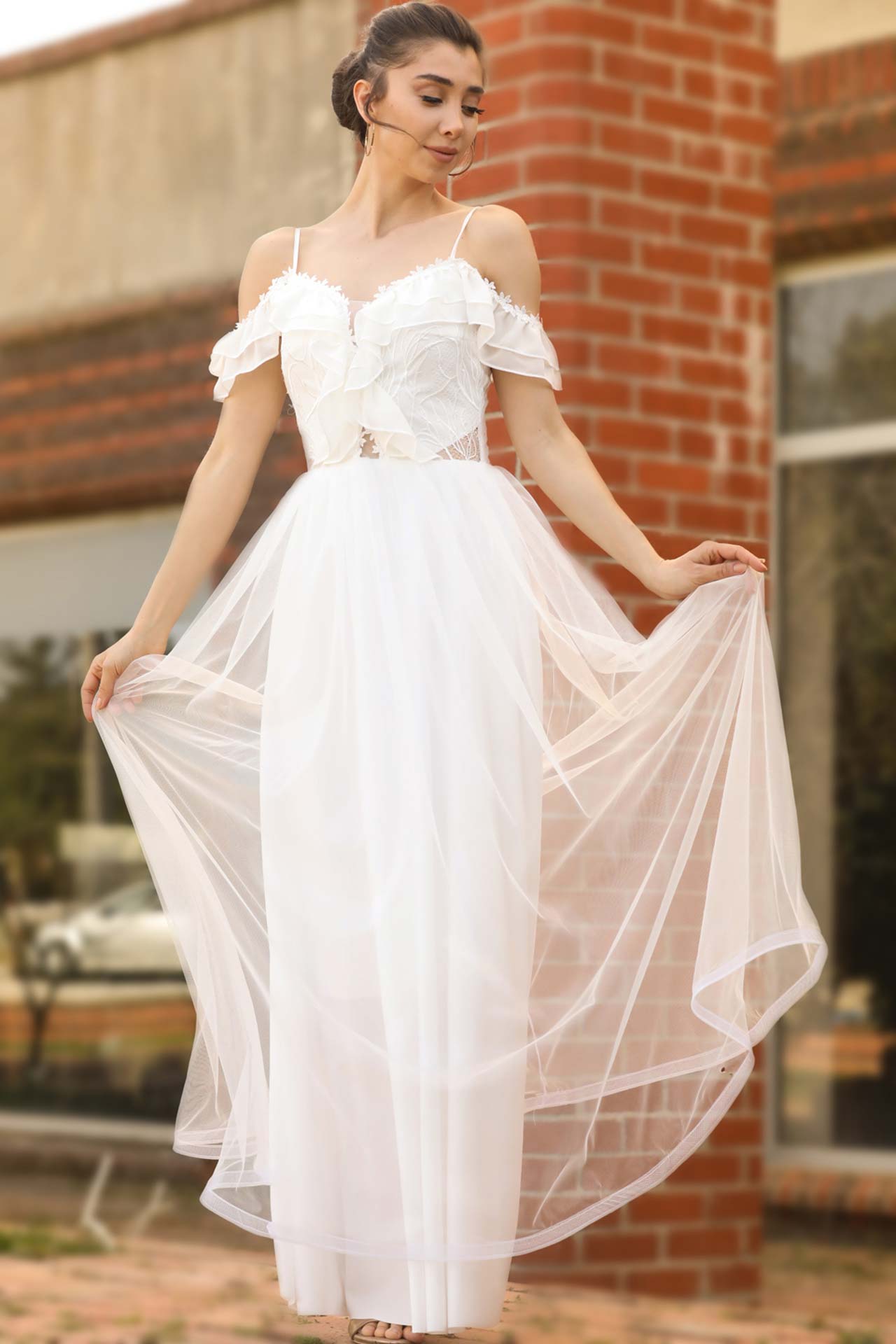 Langes Maxikleid Sommerkleid für Damen - NELB0553D8670EKR