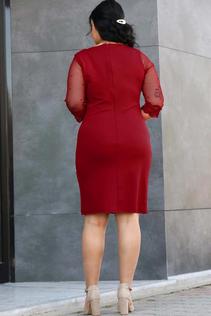 Damen Midikleid Sommerkleid für große Größen - NELB000139112KRZ