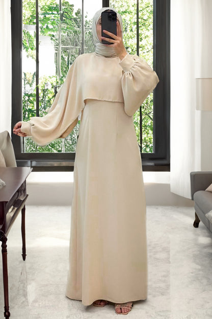 Lange jurk Abaya hijabjurk dames - NELB0007D2024KRM