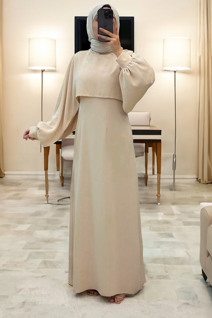 Lange jurk Abaya hijabjurk dames - NELB0007D2024KRM