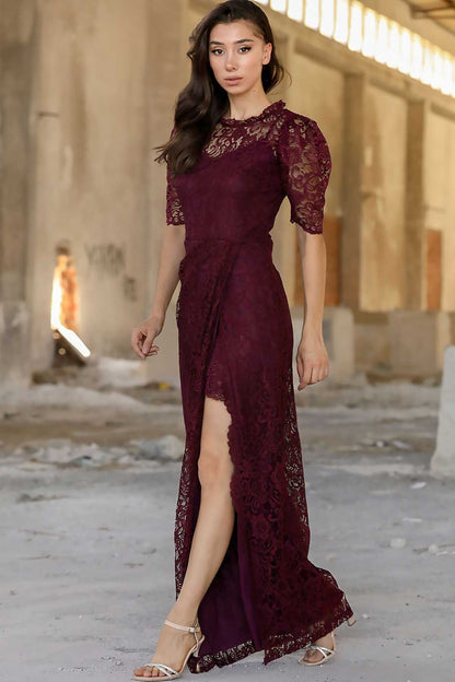 Langes Maxikleid Hochzeitskleid Für Damen - NELB0553D8773MRD