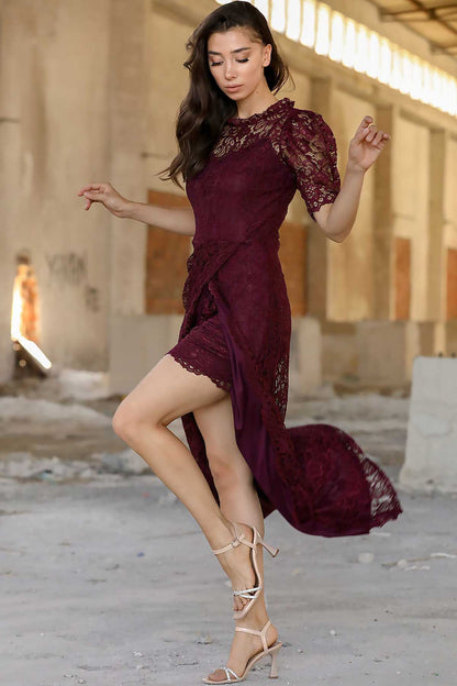 Langes Maxikleid Hochzeitskleid Für Damen - NELB0553D8773MRD