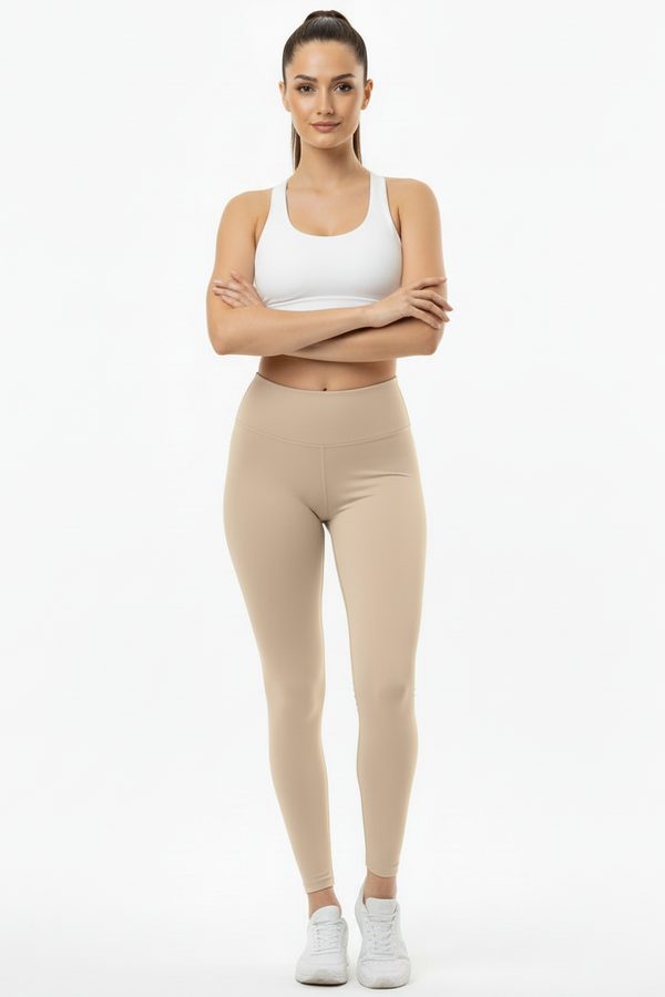 Push - Up Legging, Hoge Taille — Stone