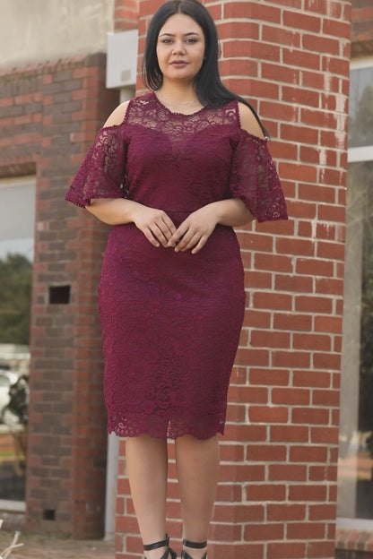 Dames midi-jurk zomerjurk voor grote maten - NELB0553D8700BRD