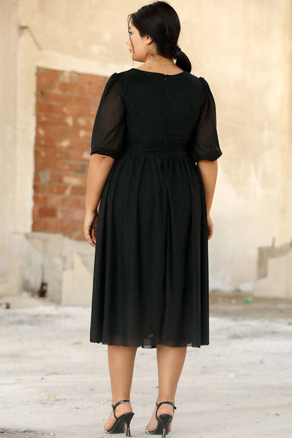 Large Sizes Waist Pleated Evening Dress - NELB0553D8848SYH