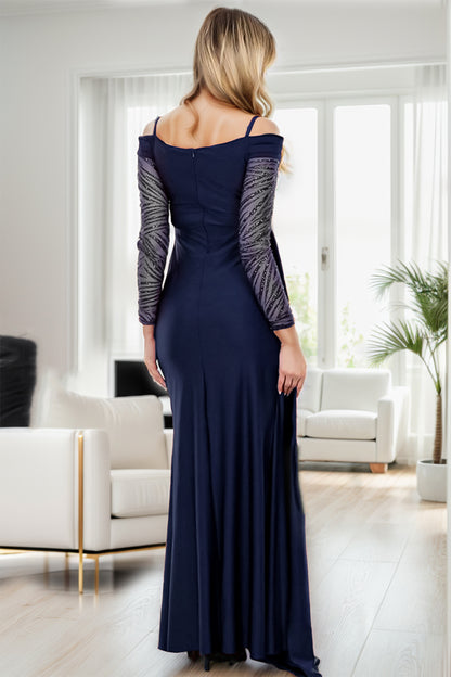 Langes Abendkleid mit Pailletten für Damen - NELB1000D9807LCV
