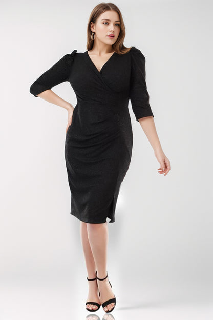 Women's midi dress wedding for plus sizes - NELB1000D8975SYH