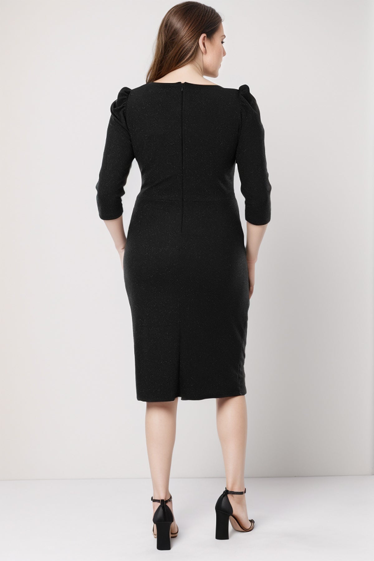 Women's midi dress wedding for plus sizes - NELB1000D8975SYH