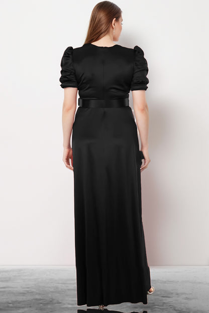 Langes Maxikleid Satin Hochzeitskleid Für Damen - NELB1000D9772SYH