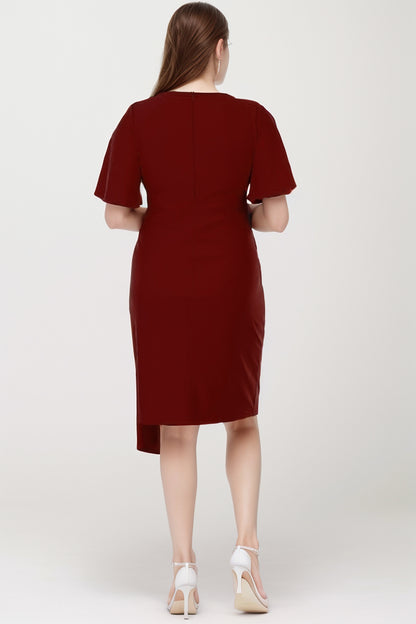 Dames midi-jurk bruiloft voor maat NELB0553D9689BRD