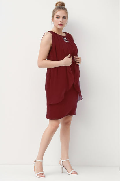 Midi-jurk voor dames, bruiloft, voor de maten NYELB0553D9714BRD