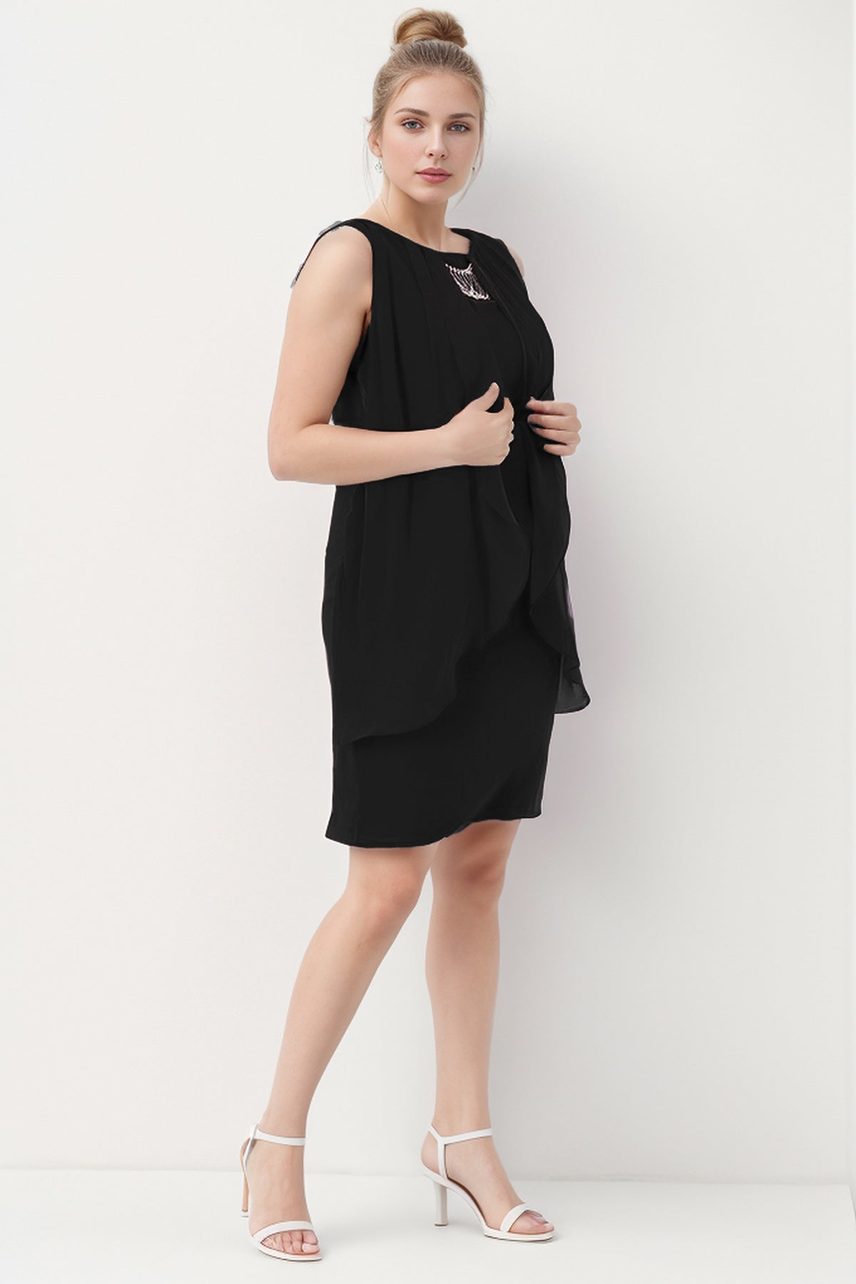 Midi-bruiloftjurk voor grote maten NYELB0553D9714SYH