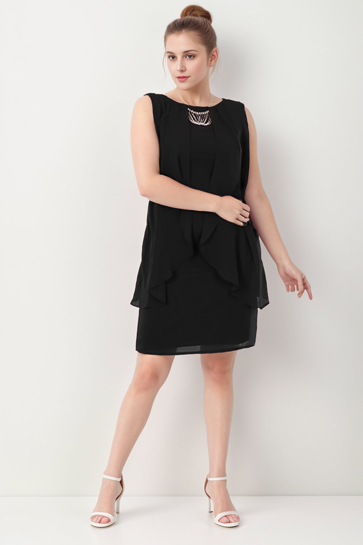 Midi-bruiloftjurk voor grote maten NYELB0553D9714SYH