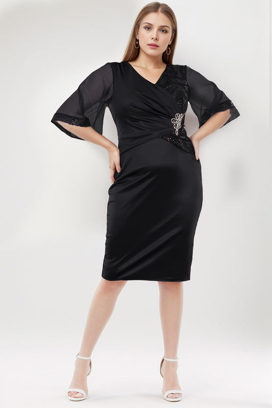 Korte midi-jurk zomerjurk bruiloft voor maten - NYELB0553D9809SYH