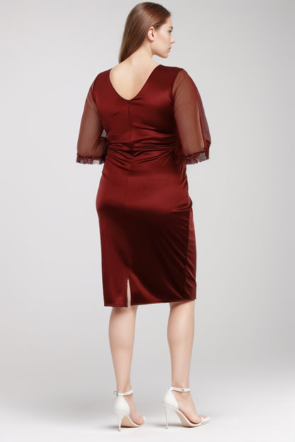 Kurzes Midikleid Sommerkleid Hochzeit für Größen - NYELB0553D9809BRD