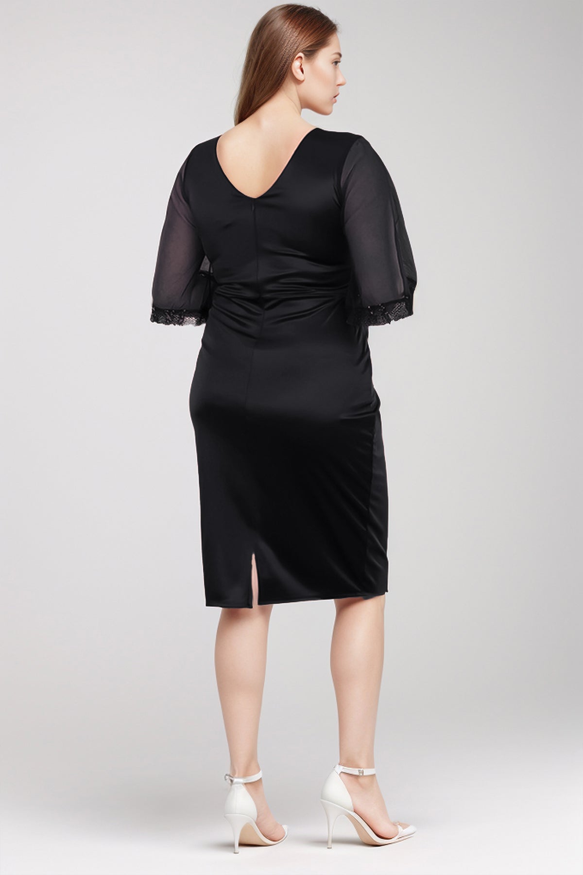 Kurzes Midikleid Sommerkleid Hochzeit für Größen  - NYELB0553D9809SYH