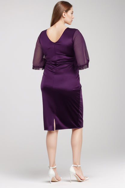 Kurzes Midikleid Hochzeit für Größen  NELB0553D9809K-M