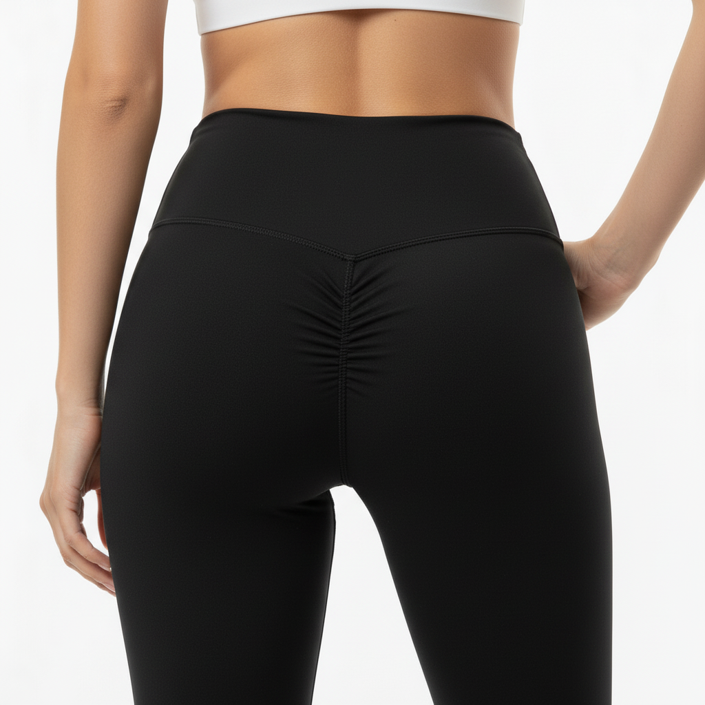 Push - Up Legging, Hoge Taille — Zwart