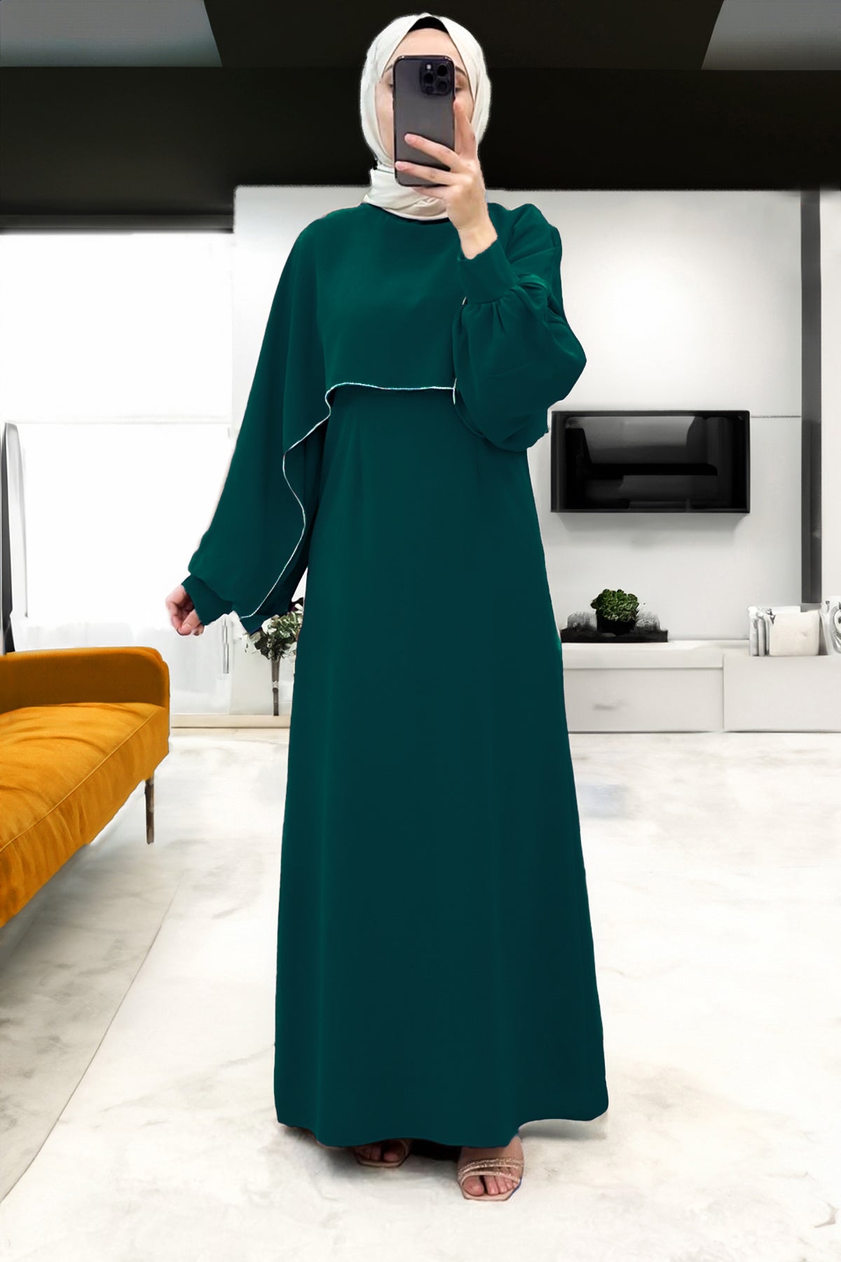 Lange jurk Abaya Hijab-jurk Dames - NELB0007D2024ZMT