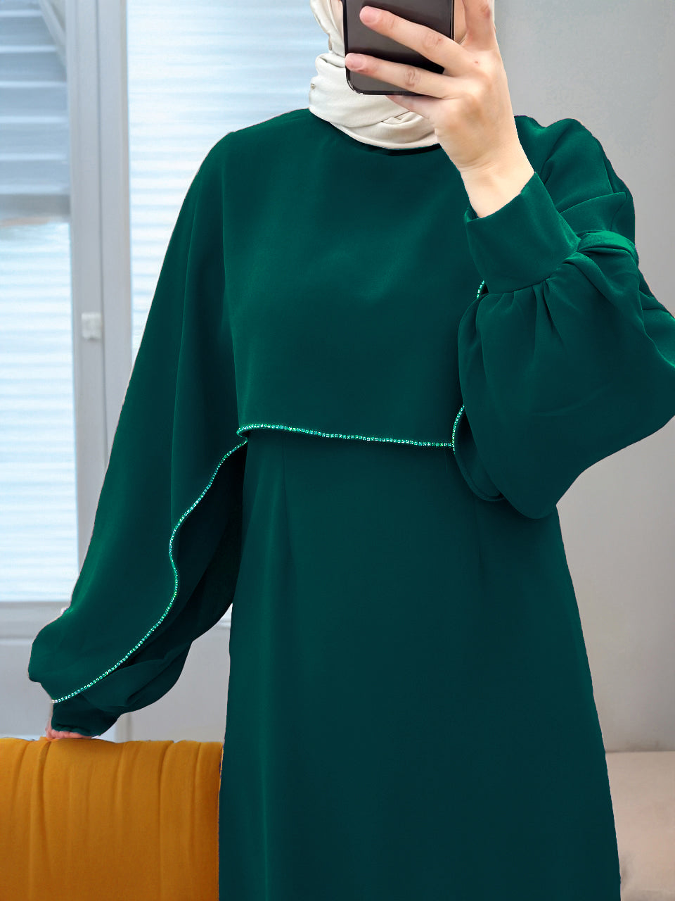 Lange jurk Abaya Hijab-jurk Dames - NELB0007D2024ZMT